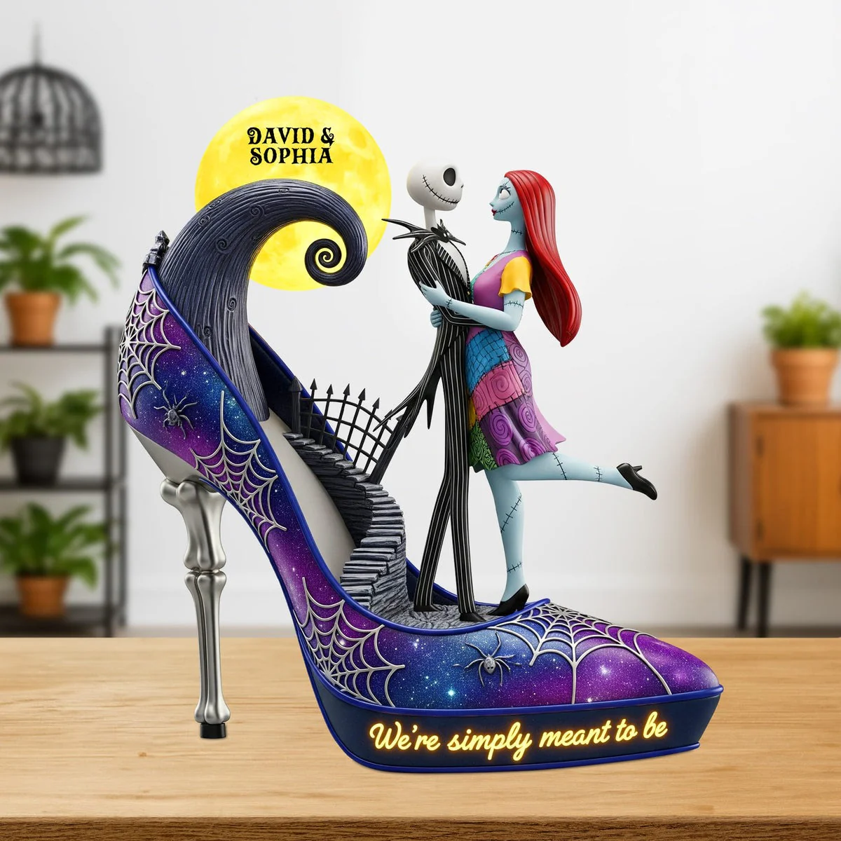 We're Simply Meant To Be Spooky Couple - Personalized Custom Shaped Acrylic Plaque NL122 - Image 3