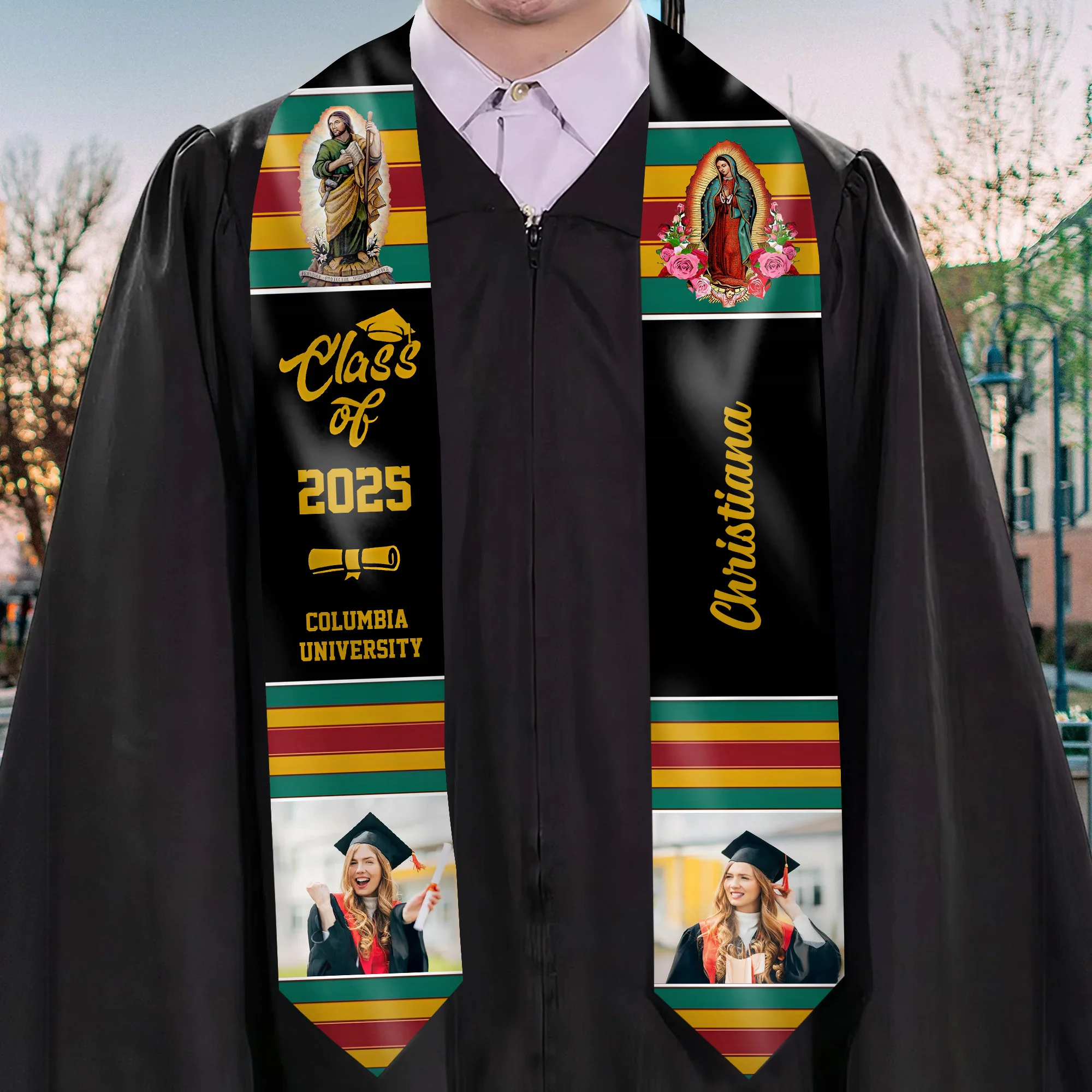 What A Proud Day Mexico Style - Personalized Graduation Stoles - Graduation Gift, Senior Gift | Custom Photo NH96 - Image 2