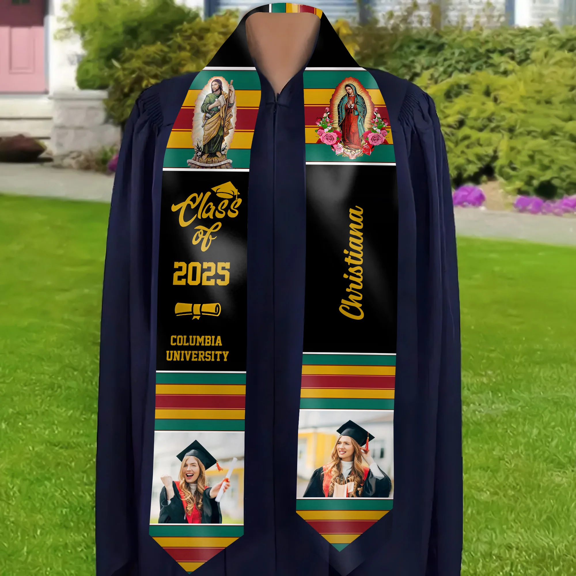 What A Proud Day Mexico Style - Personalized Graduation Stoles - Graduation Gift, Senior Gift | Custom Photo NH96 - Image 3