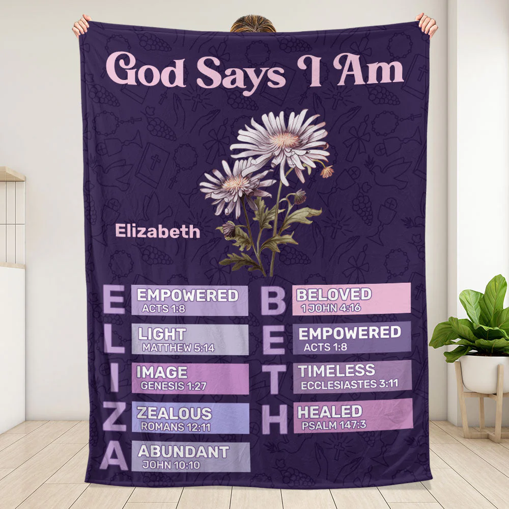 What God Says About You - Personalized Blanket - Gift For Her HL128
