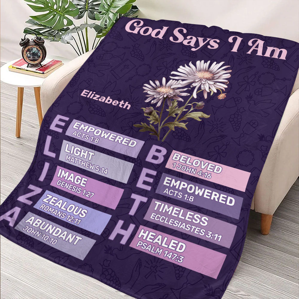 What God Says About You - Personalized Blanket - Gift For Her HL128 - Image 2