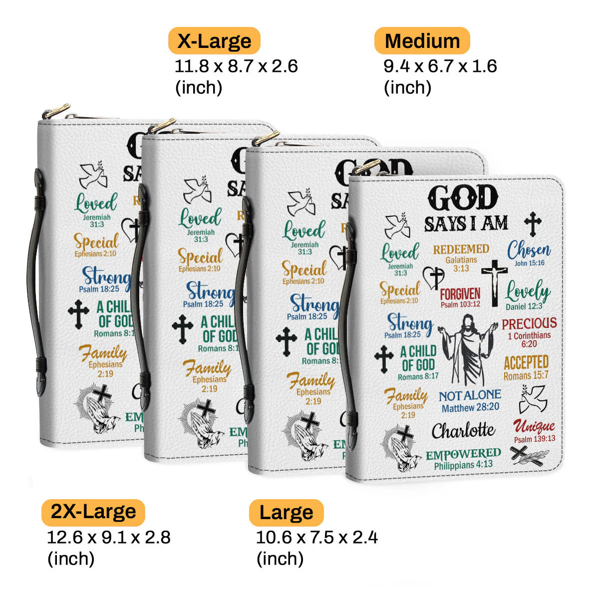 What God Says About You - Scripture Gifts For Women Of God - Personalized Bible Covers - AT4080603 - Image 6