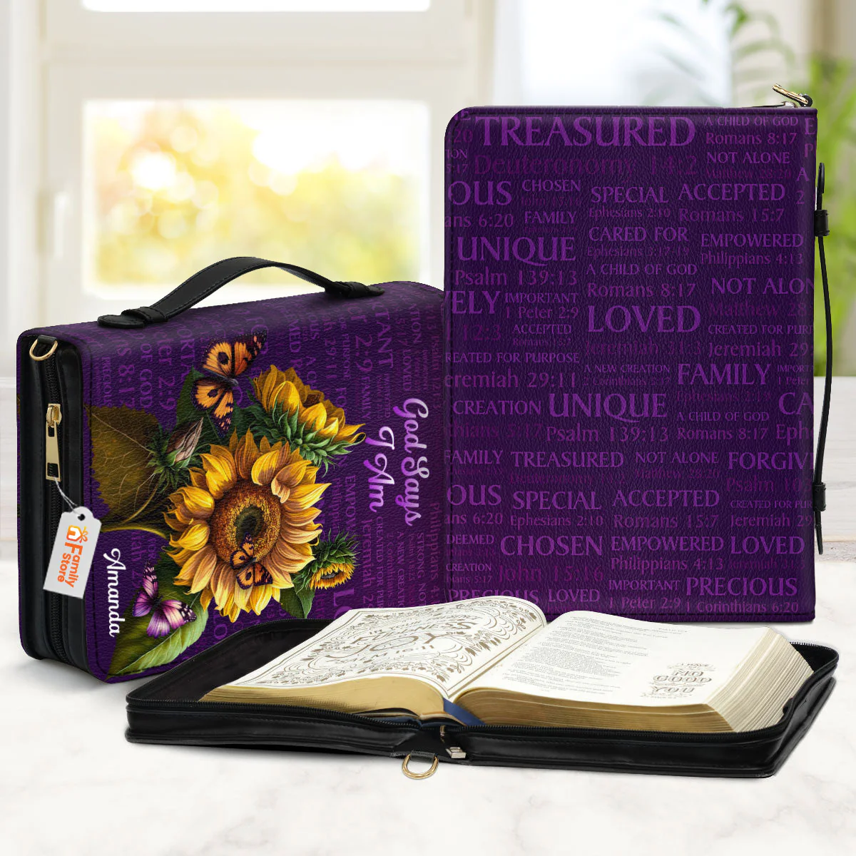 What God Says About You - Thoughtful Gift For Christians - Personalized Bible Covers - AT4081317 - Image 2