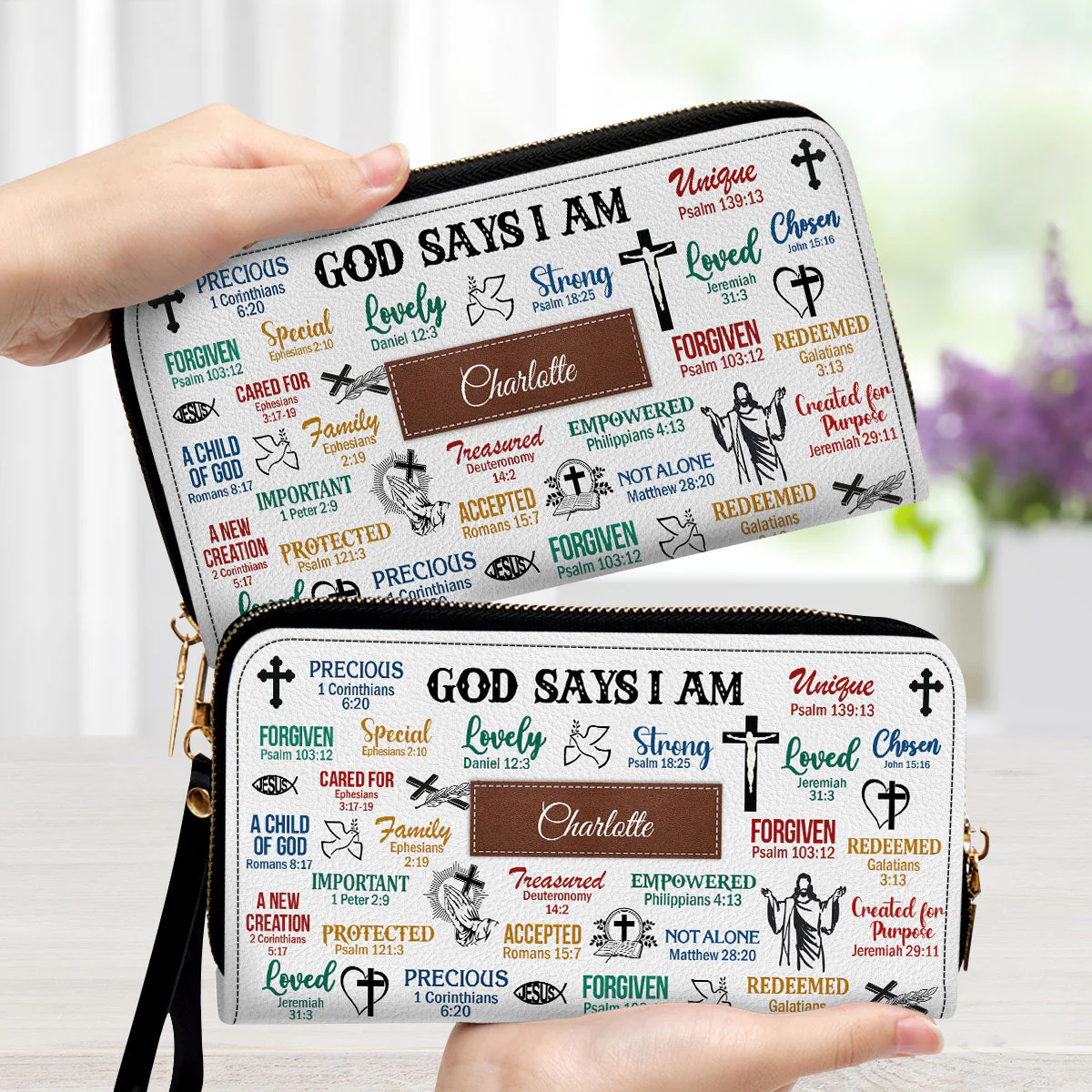 What God Says About You - Unique Personalized Leather Long Wallets - AT4080939 - Image 2