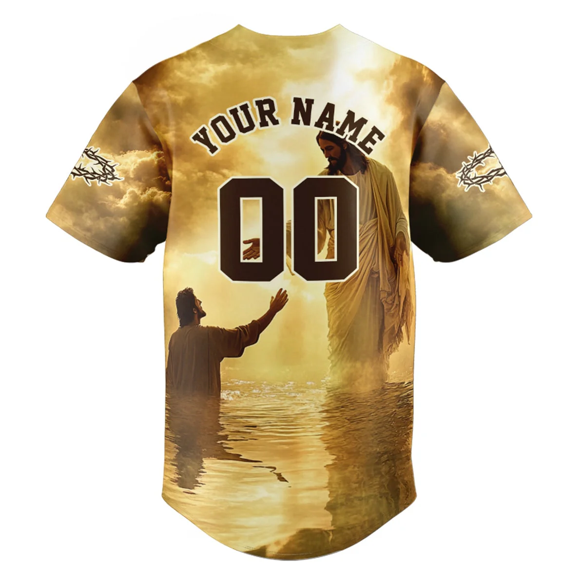 When Life Knocks Me Down Jesus Picks Me Up Baseball Jersey Bundle - Image 4