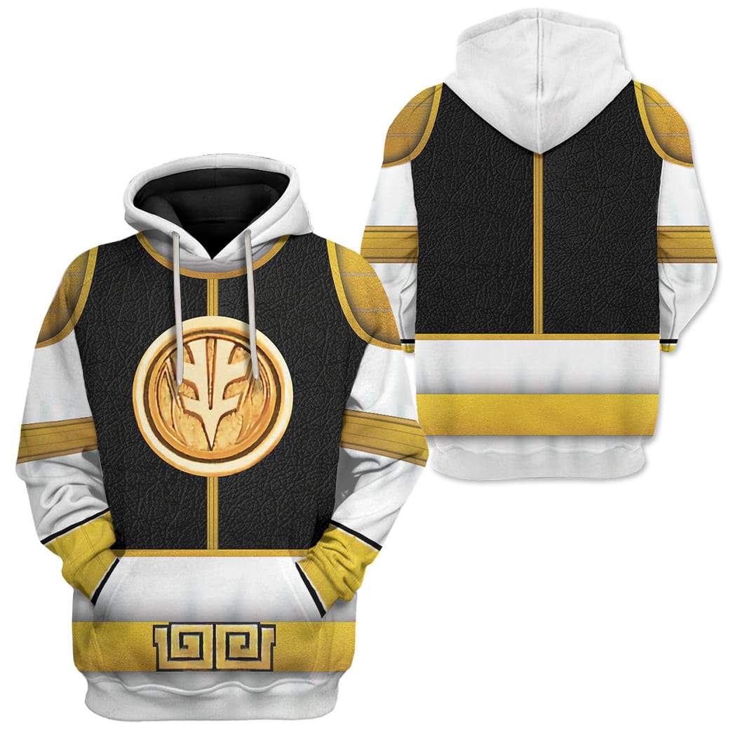 White Ranger Costume Cosplay Hoodie For Men - Image 2
