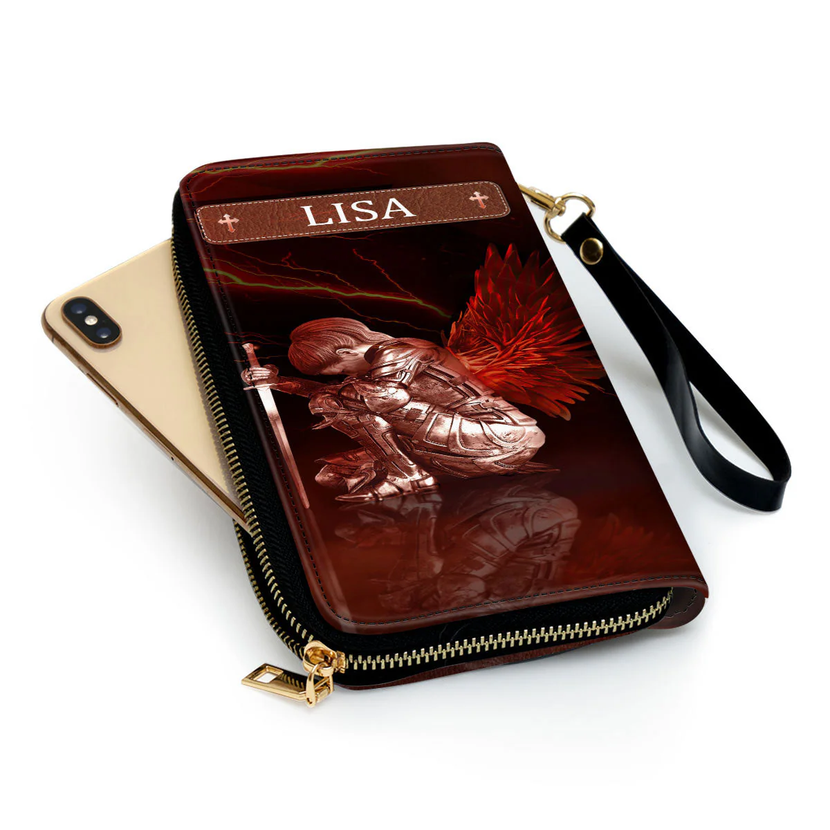 Who Kneels Before God Can Stand Before Anyone - Scripture Gifts For Women Of God - Personalized Leather Long Wallets - AT4081428 - Image 5