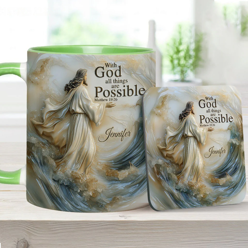With God All Things Are Possible – Personalized Christian Accent Mug – Gift for Christian BA01 - Image 10