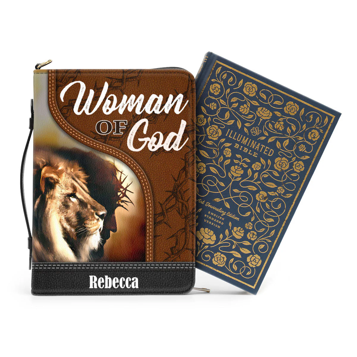 Woman And Lion Of Judah - Personalized Bible Cover - Image 2