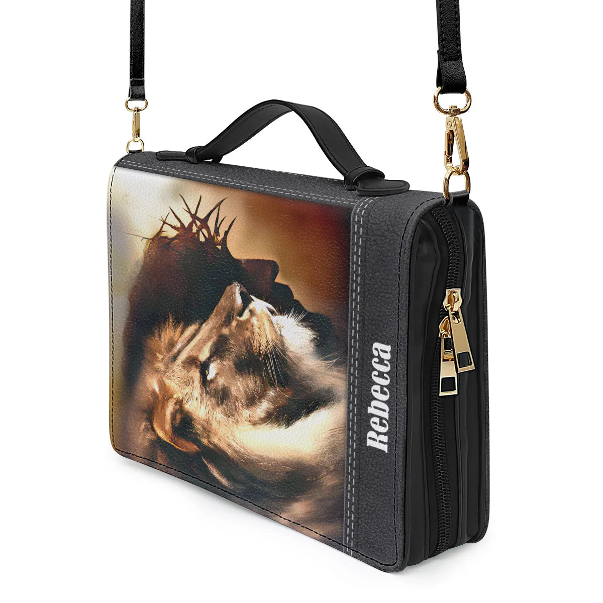 Woman And Lion Of Judah - Personalized Bible Cover - Image 5