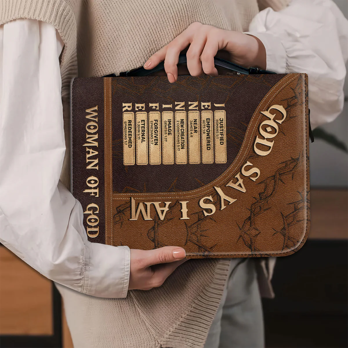 Woman Of God - Personalized Bible Cover | CLGOD06 - Image 4
