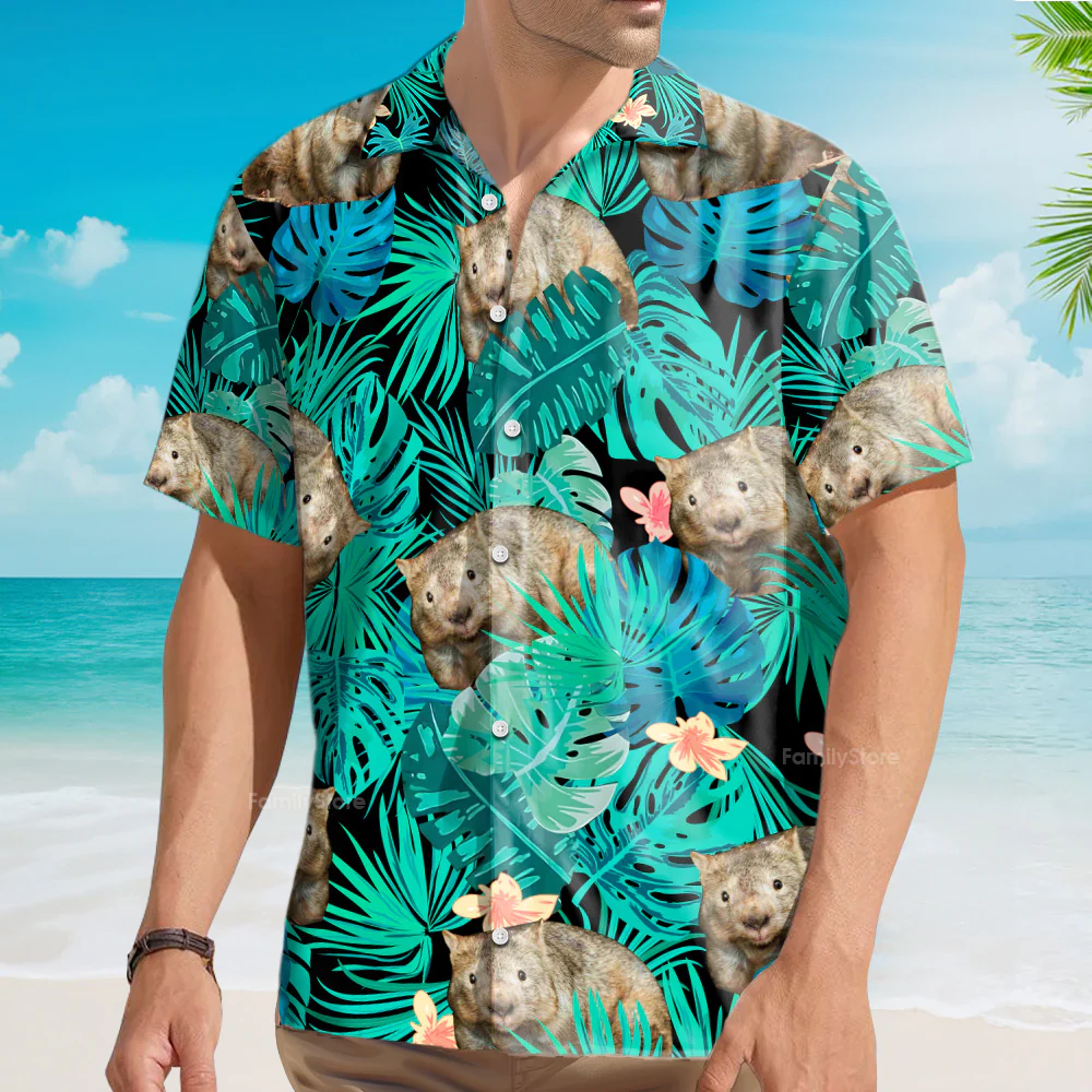 Upload Photo  Dog Tropical Flowers Aloha - Personalized Hawaiian Shirts