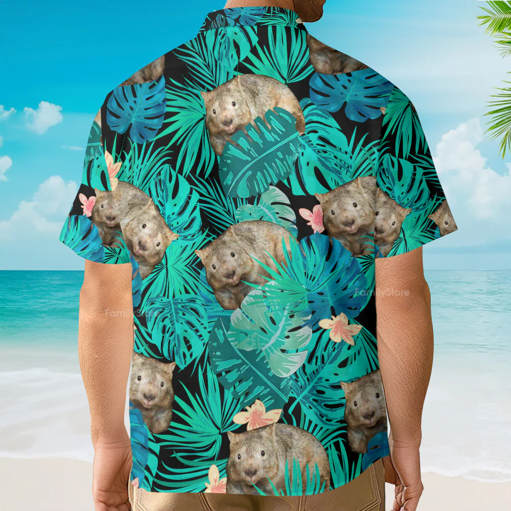 Upload Photo  Dog Tropical Flowers Aloha - Personalized Hawaiian Shirts - Image 2
