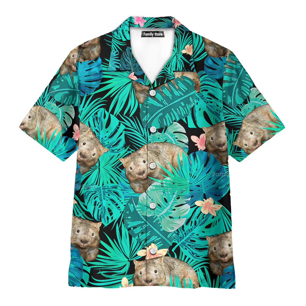 Upload Photo  Dog Tropical Flowers Aloha - Personalized Hawaiian Shirts - Image 3