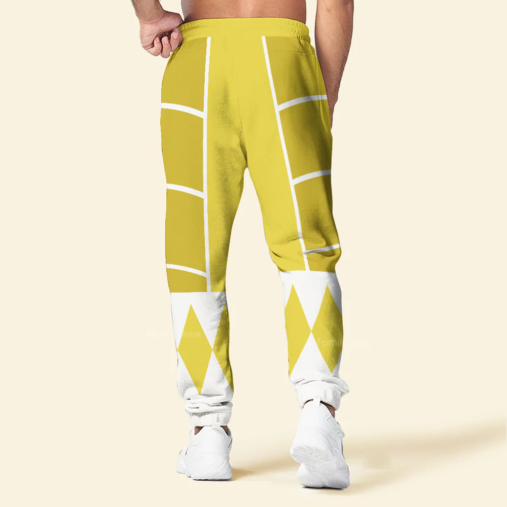 Yellow Mighty Morphin Power Ranger Cosplay C2 - Hoodie Set, Sweatshirt, Sweatpants PRHS94 - Image 11