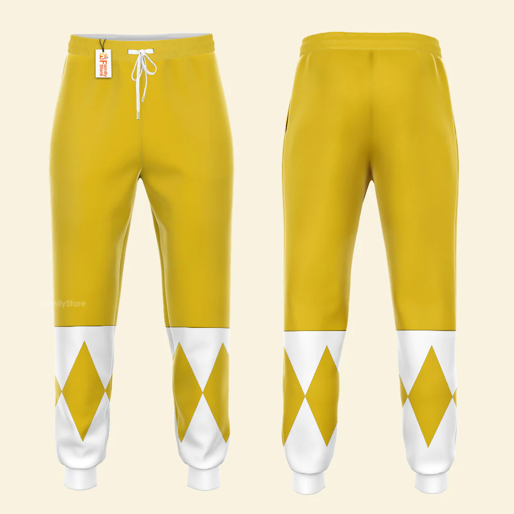 Yellow Ranger Mighty Morphin The Movie (1995) C1 - Hoodie Set, Sweatshirt, Sweatpants PRHS87 - Image 10