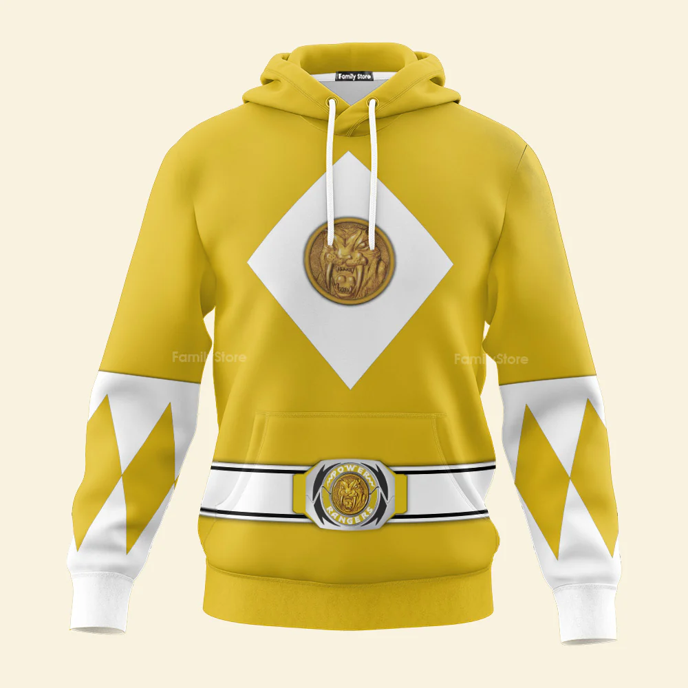 Yellow Ranger Mighty Morphin The Movie (1995) C1 - Hoodie Set, Sweatshirt, Sweatpants PRHS87 - Image 2