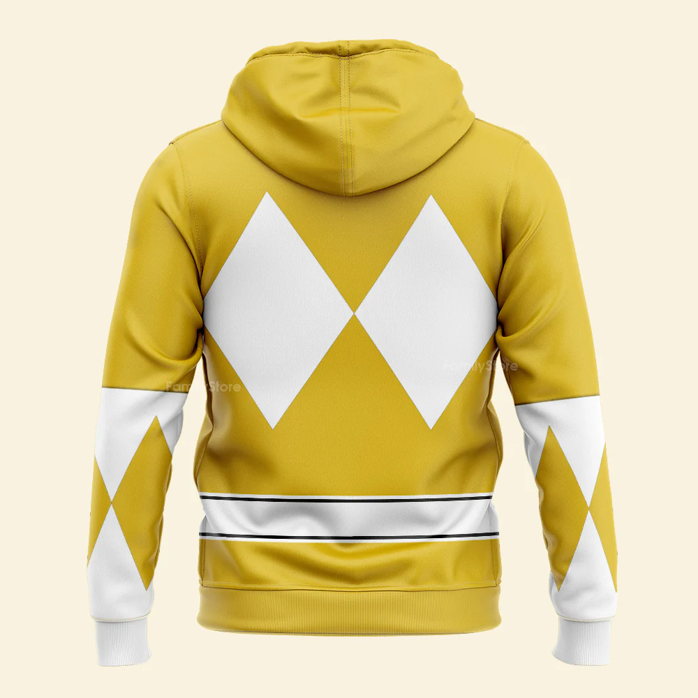 Yellow Ranger Mighty Morphin The Movie (1995) C1 - Hoodie Set, Sweatshirt, Sweatpants PRHS87 - Image 5