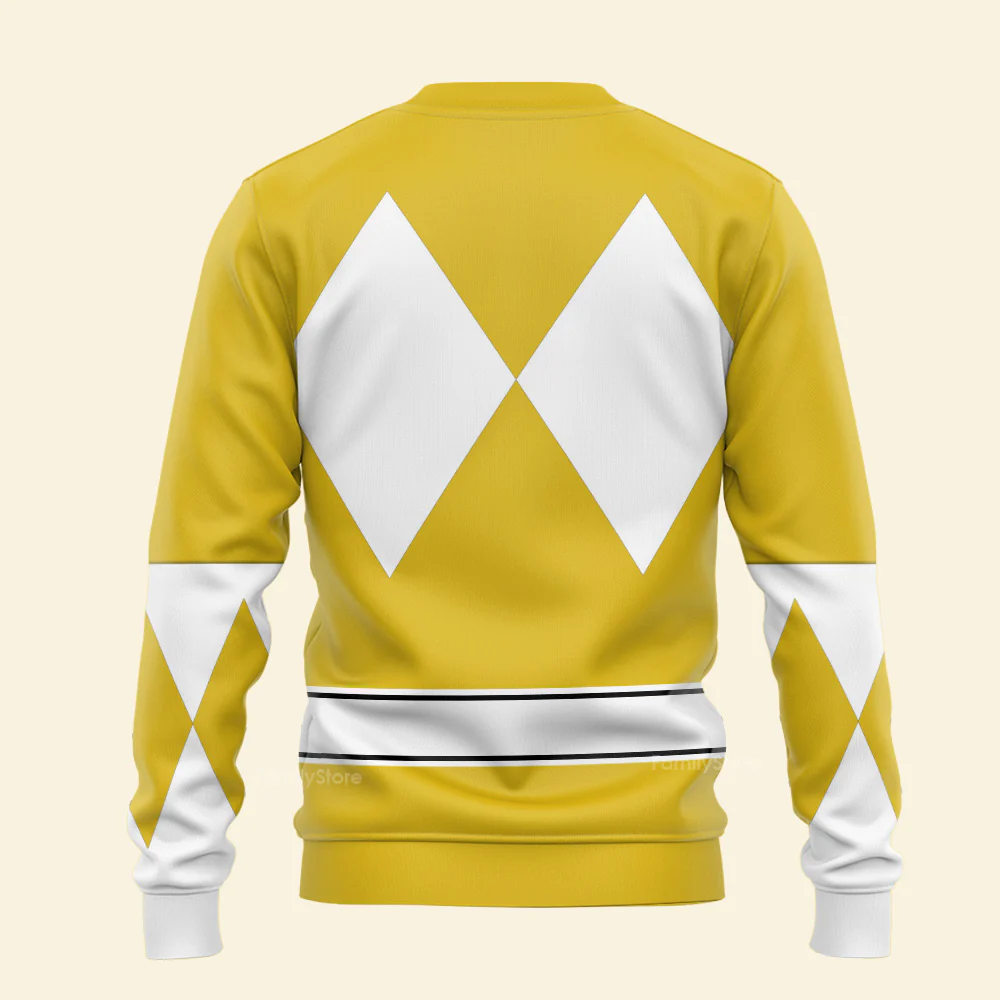 Yellow Ranger Mighty Morphin The Movie (1995) C1 - Hoodie Set, Sweatshirt, Sweatpants PRHS87 - Image 7