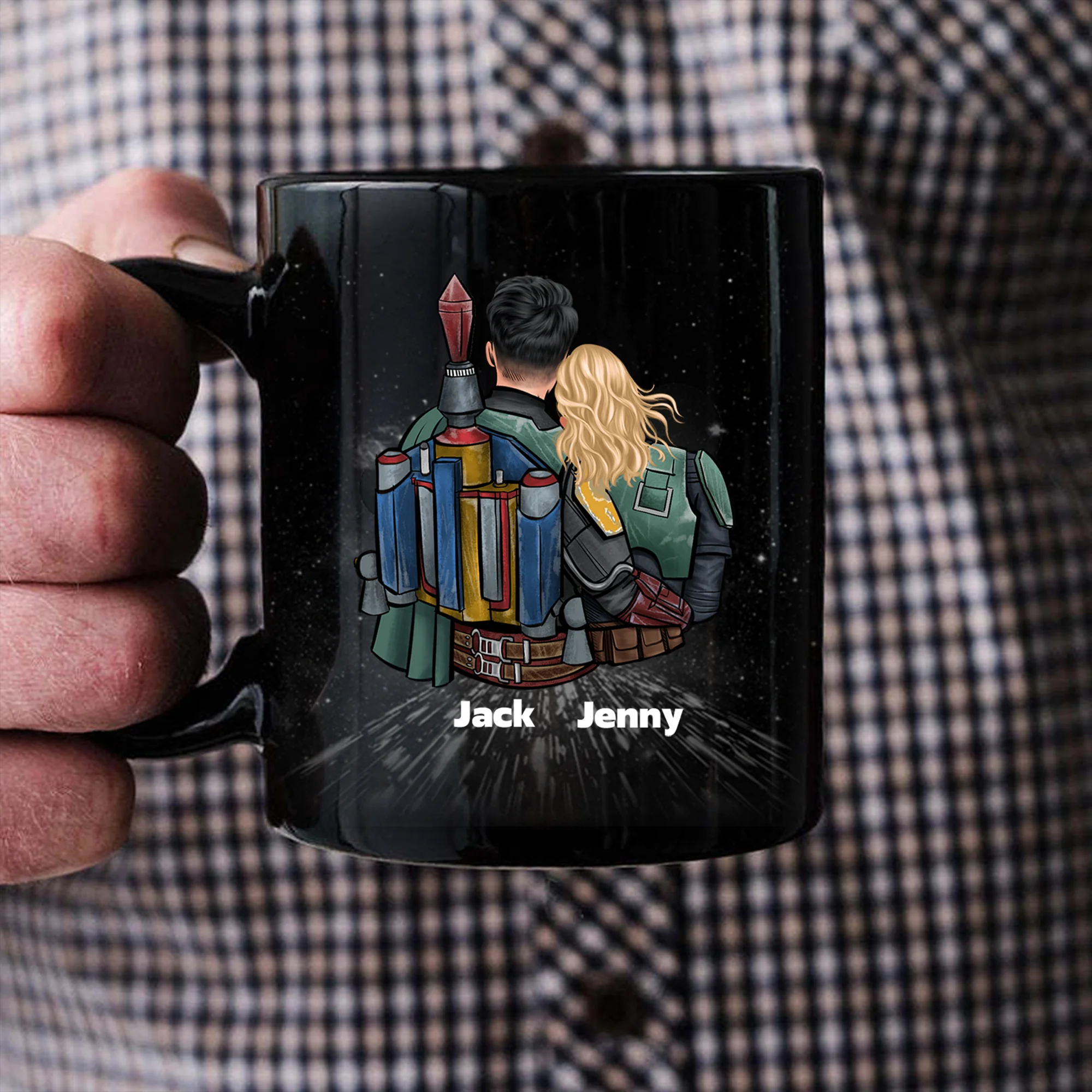 Stwa Yoda Obi Wan For Me - Gift For Couple - Personalized Black Mug- CL19 NH96 - Image 2