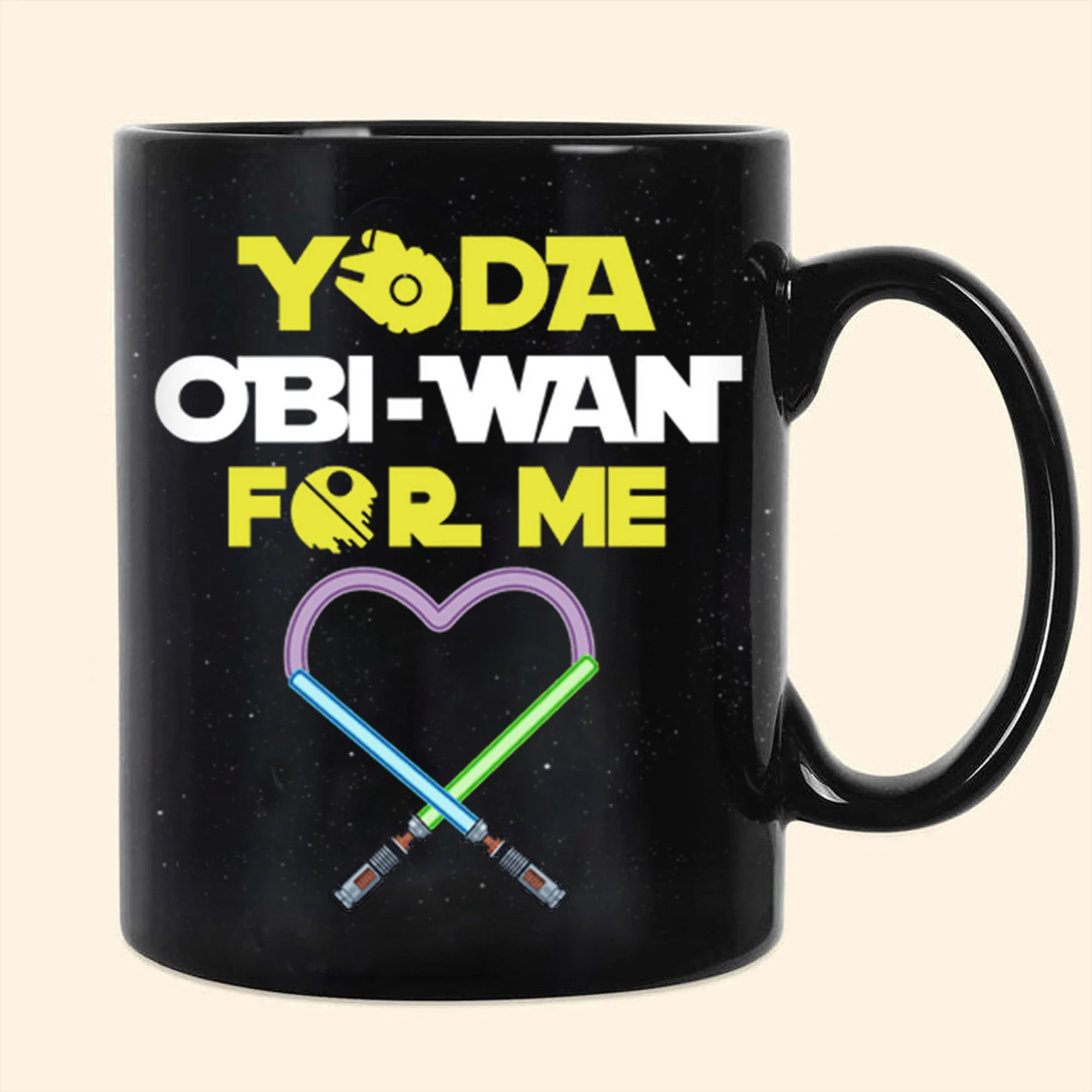 Stwa Yoda Obi Wan For Me - Gift For Couple - Personalized Black Mug- CL19 NH96 - Image 3