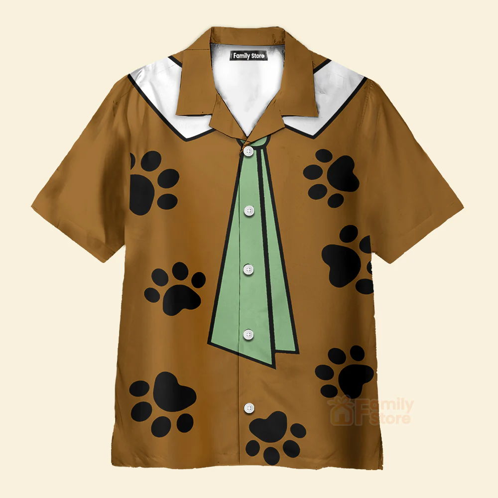 Yogi Bear Show Tie Men's Short Sleeve Hawaiian Shirt
