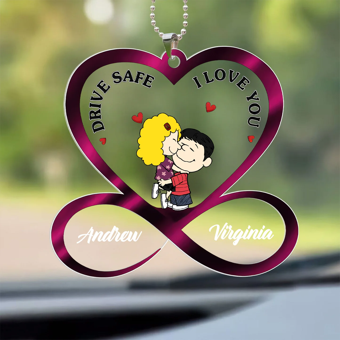 You And Me, We Got This Peanut - Personalized Car Ornament - Gift For Couple, Husband Wife | GR8 NH96 - Image 3
