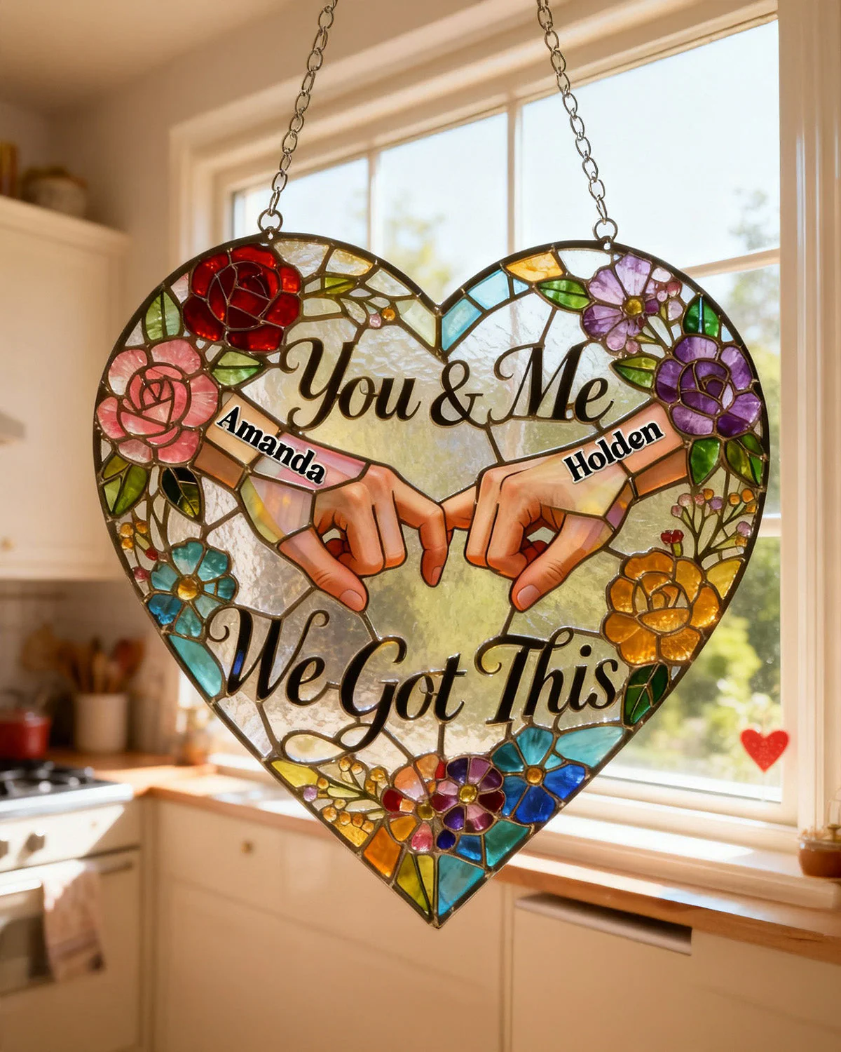 You And Me We Got This - Personalized Window Hanging Suncatcher - Gift For Couples NL122 - Image 4