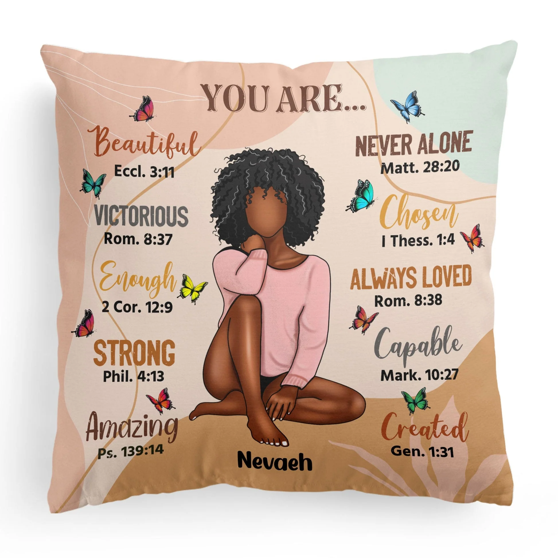You Are Beautiful Victorious - Personalized Pillow - Gift For Black Women HD95