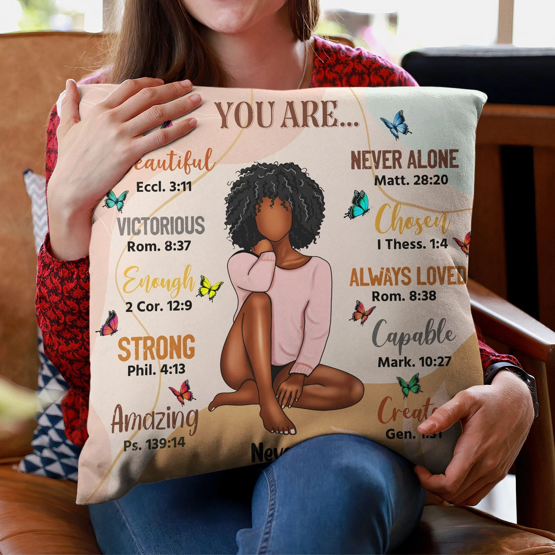 You Are Beautiful Victorious - Personalized Pillow - Gift For Black Women HD95 - Image 2