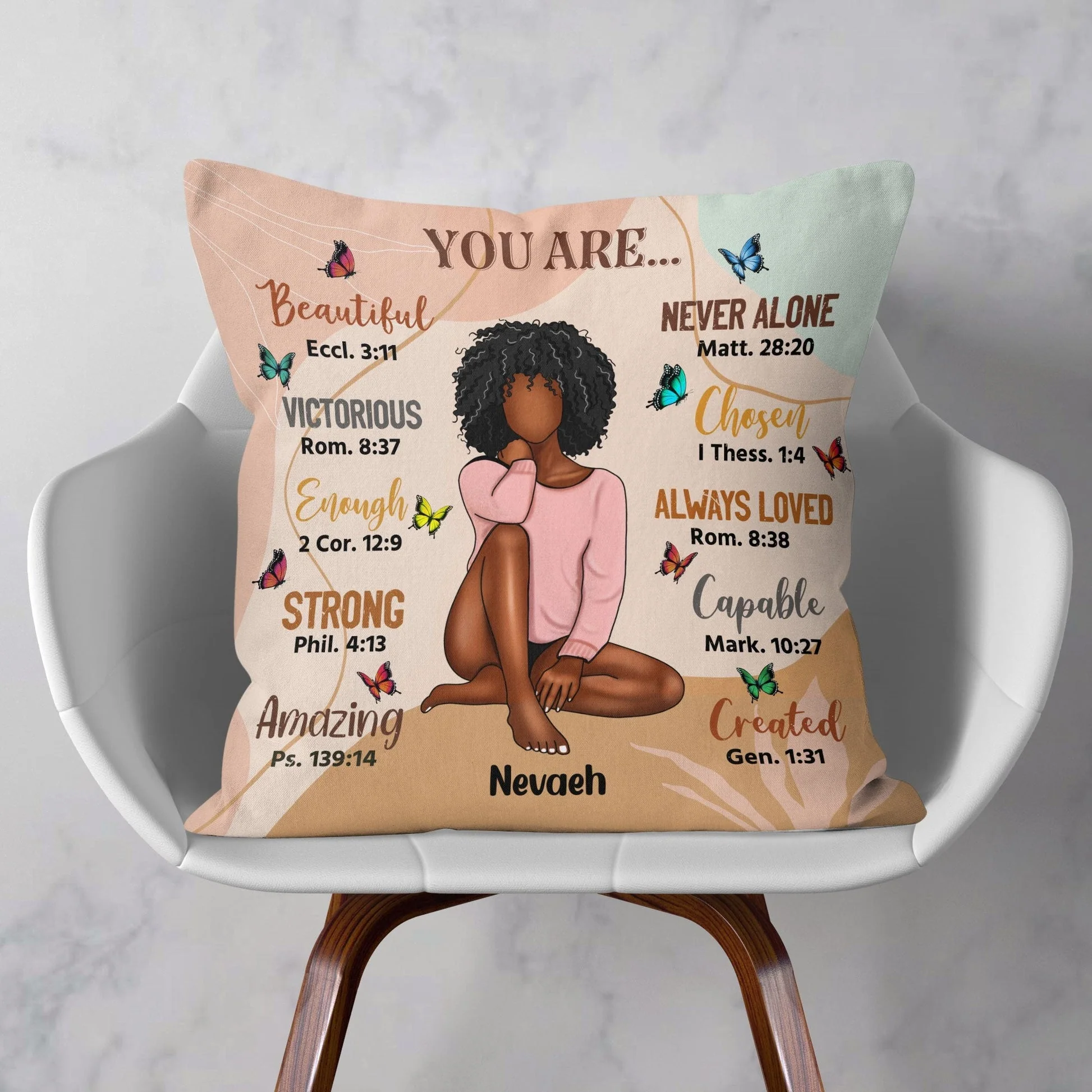 You Are Beautiful Victorious - Personalized Pillow - Gift For Black Women HD95 - Image 3