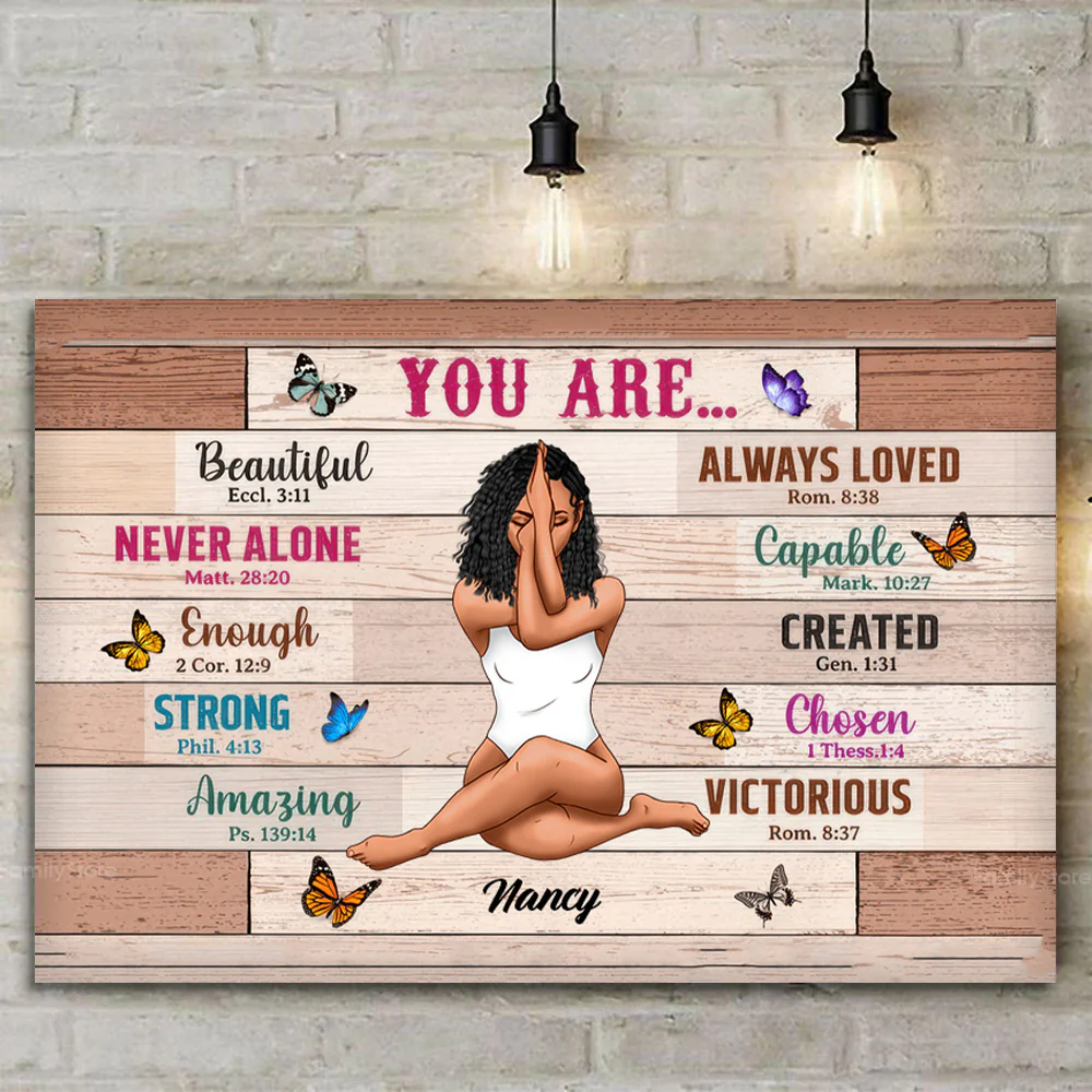 You Are Beautiful Woman - Personalized Poster Canvas - Gift for Black Woman, Black Girl, African American, Black History Month, Juneteenth - CLGOD02 NA94 - Image 2