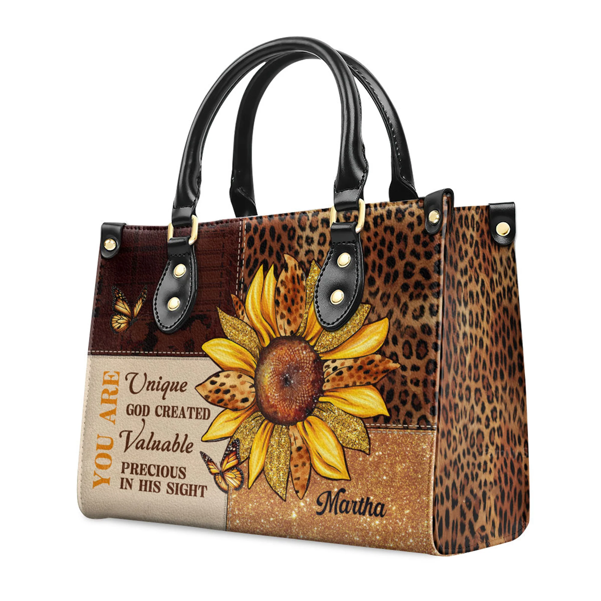 You Are God Created - Awesome Personalized Leather Handbag - AT4081309 - Image 3