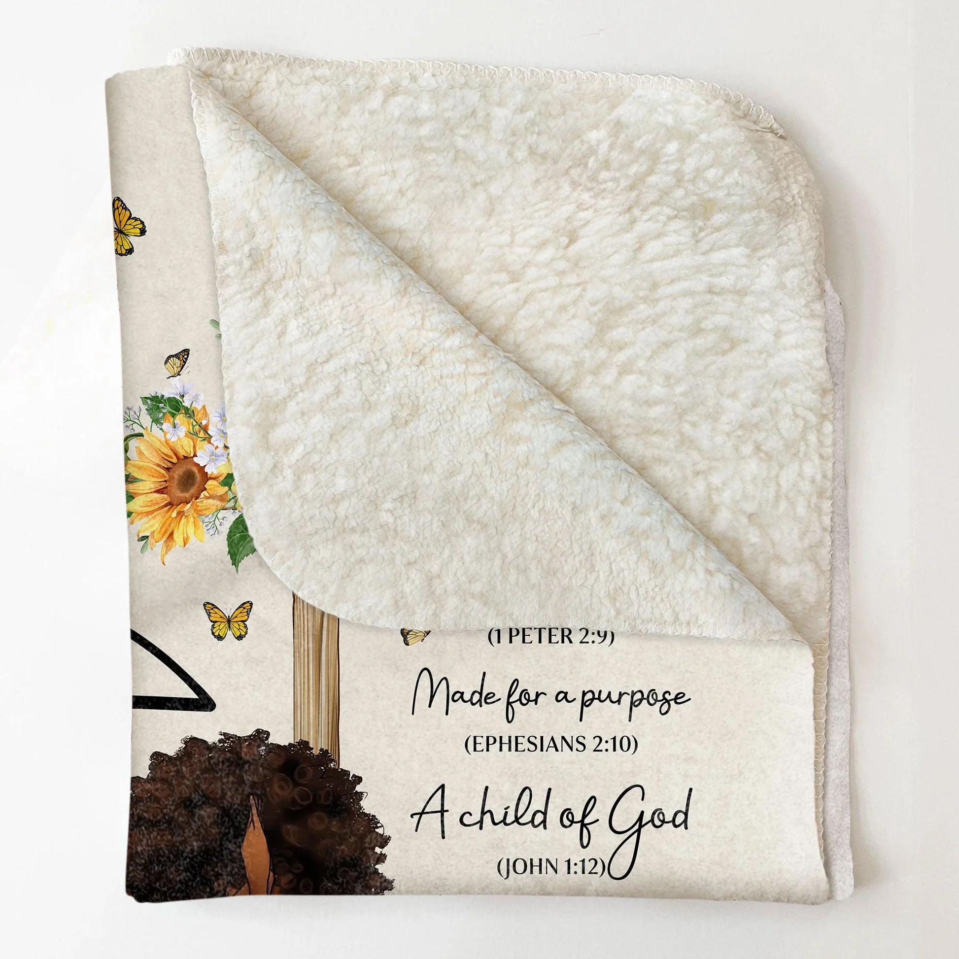 You Are Made For A Purpose - Personalized Photo Blanket - Gift For Black Women HD95 - Image 4