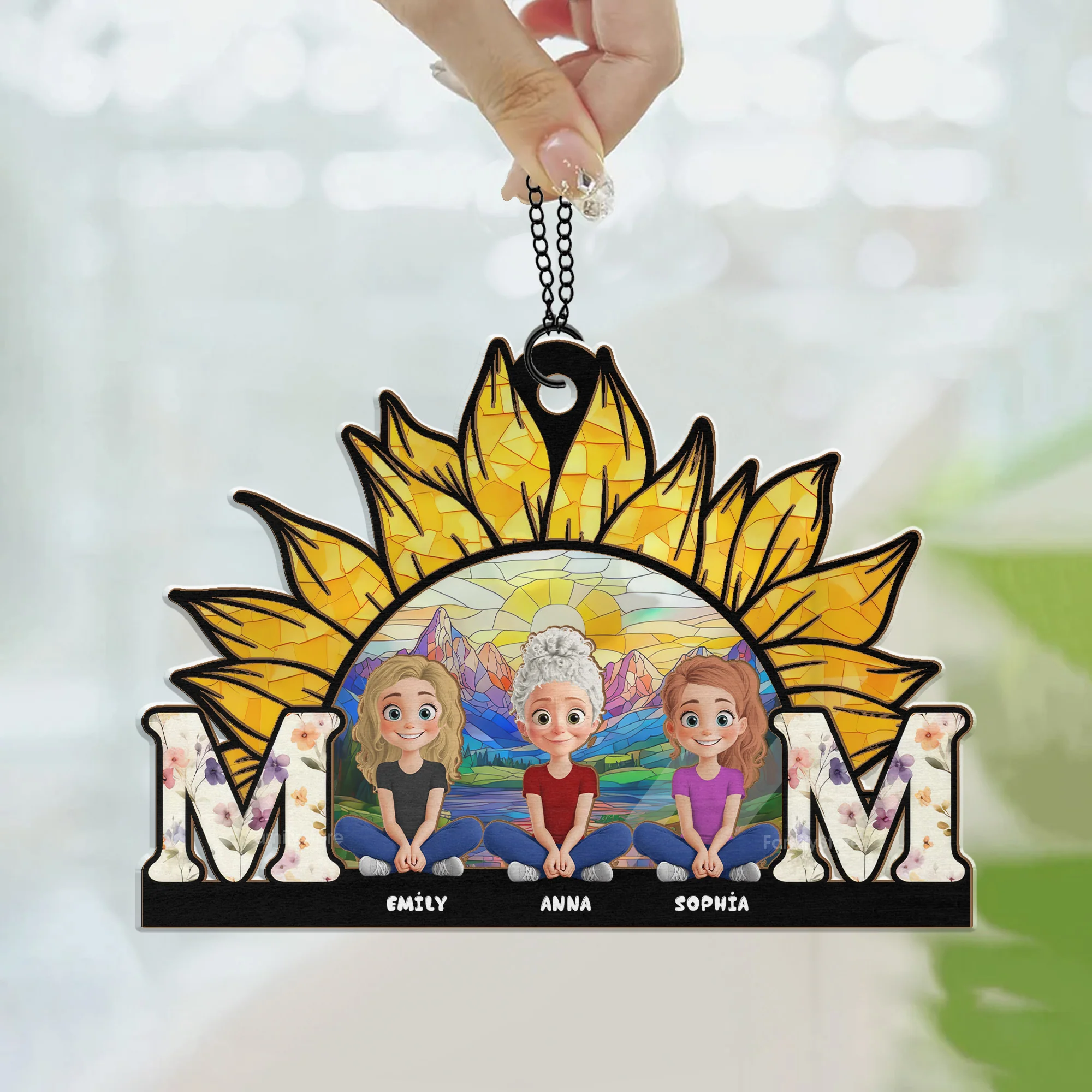 You Are My Sunshine - Personalized Window Hanging Window Hanging Suncatcher Ornament - Gift For Mom, Mother's Day | GR25 NA94 - Image 3