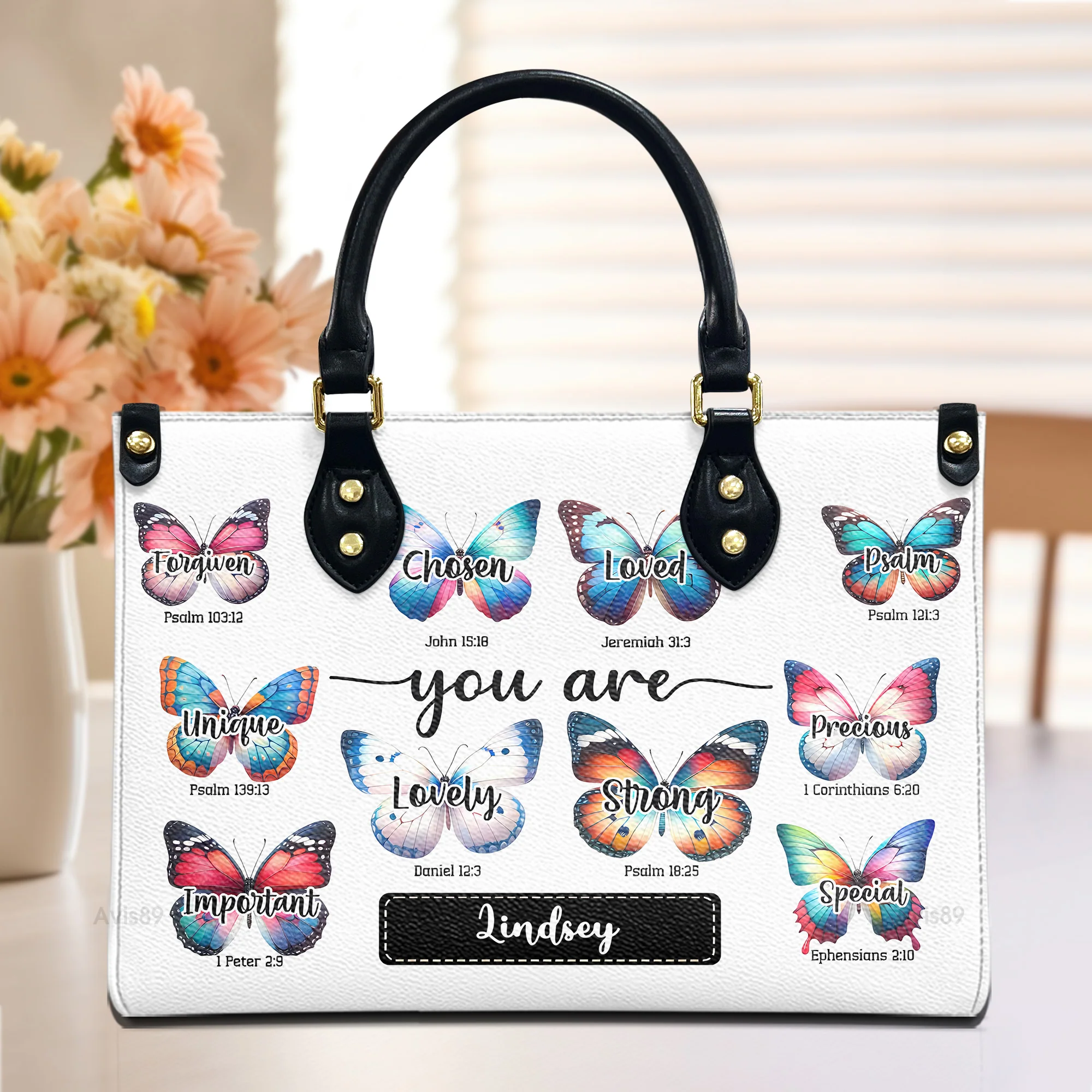 You Are - Scripture Gifts For Women Of God - Personalized Leather Handbag With Handle - AT4081240