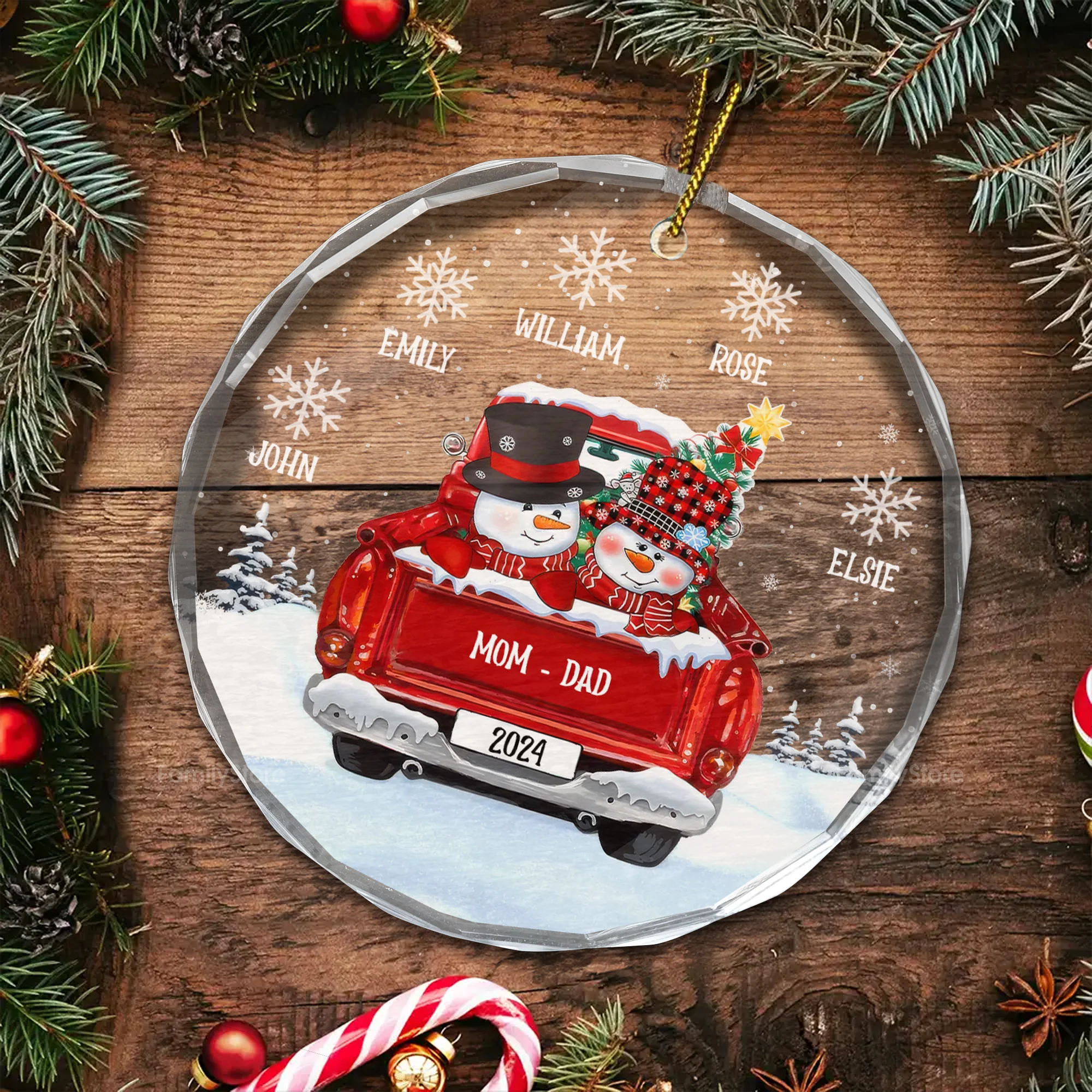 You Made My Holiday Such A Sweet And Happy Time - Gift For Family - Personalized Glass Ornament - NA94 - Image 2
