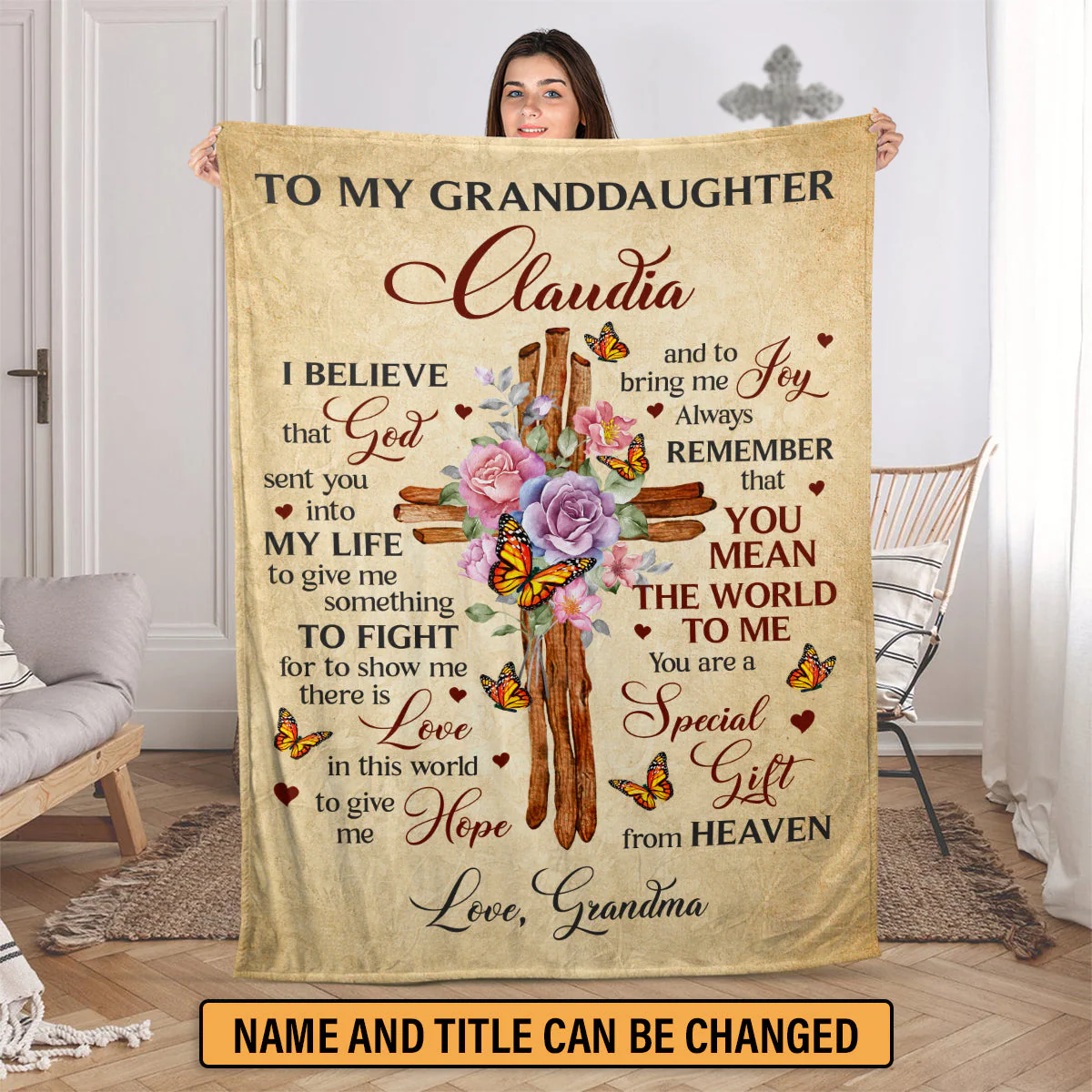 You Mean The World To Me - Personalized Blanket - Gift For Her HN02