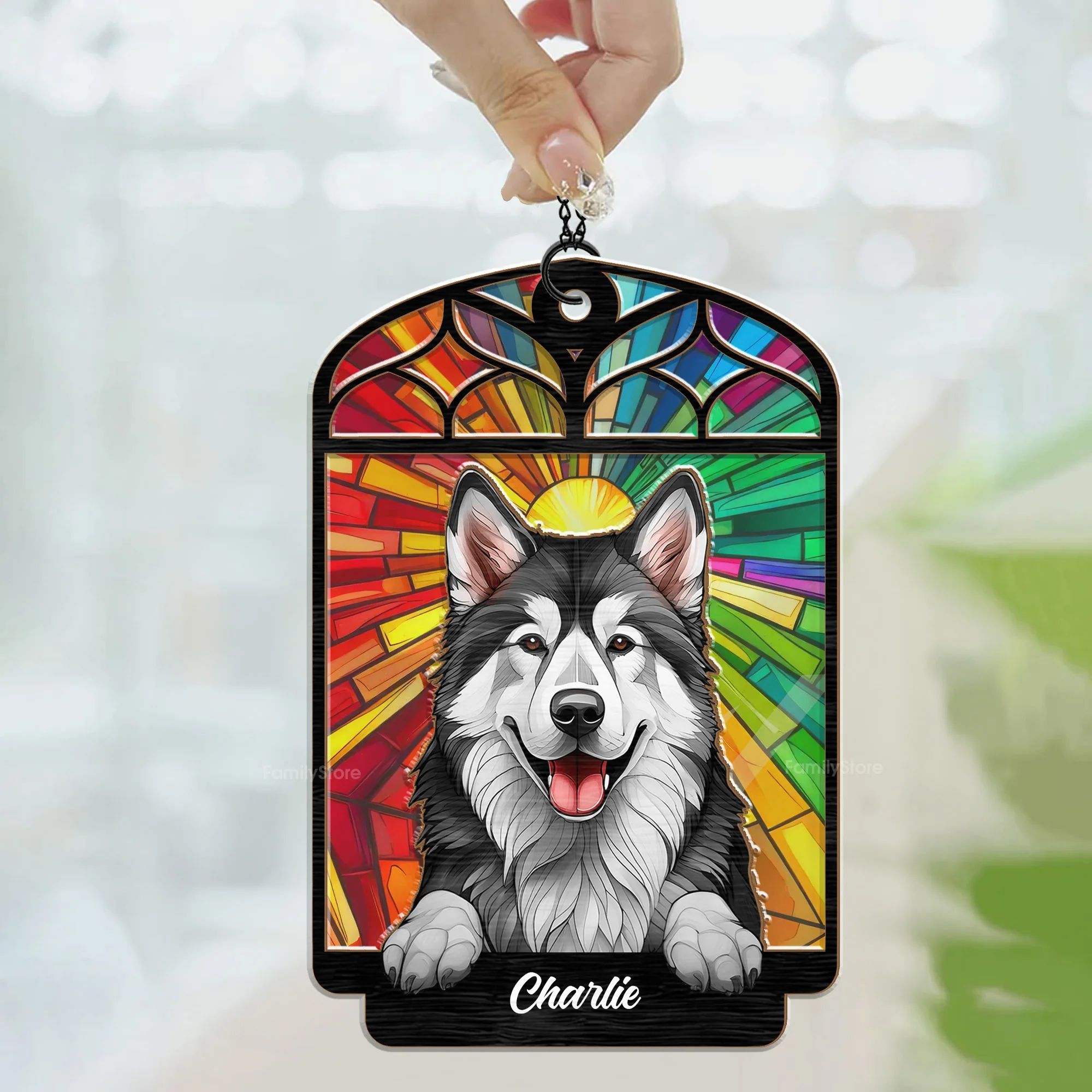 You Will Always Be In Our Hearts - Memorial Gift For Pet Lovers - Personalized Window Hanging Window Hanging Suncatcher Ornament - CLP07 NA94 - Image 3
