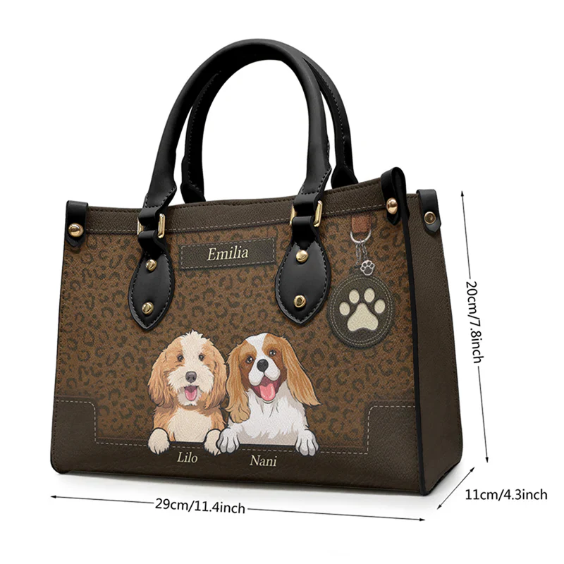 You're A Pawfect Fur Mom - Personalized Leather Handbag - Gift for Dog Lovers, Dog Mom | CLP14 NH96 - Image 3