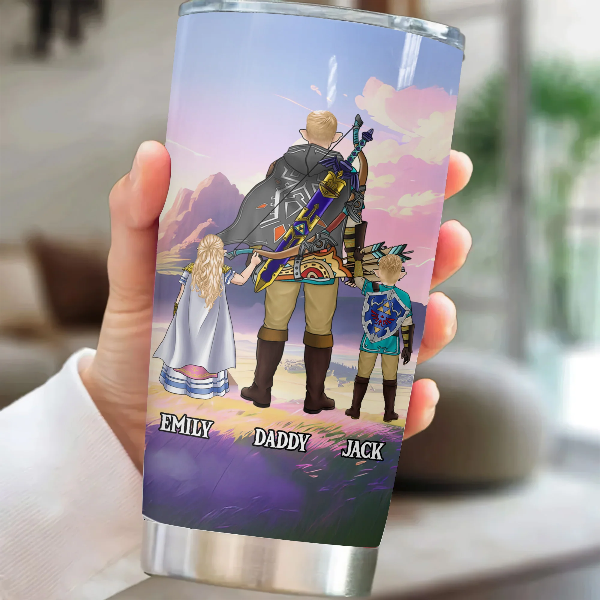 Zelda Dad It's Dangerous To Go Alone, Take Us - Personalized Stainless Steel Tumbler - Gift For Dad, Father's Day | CL07 NA94 - Image 3