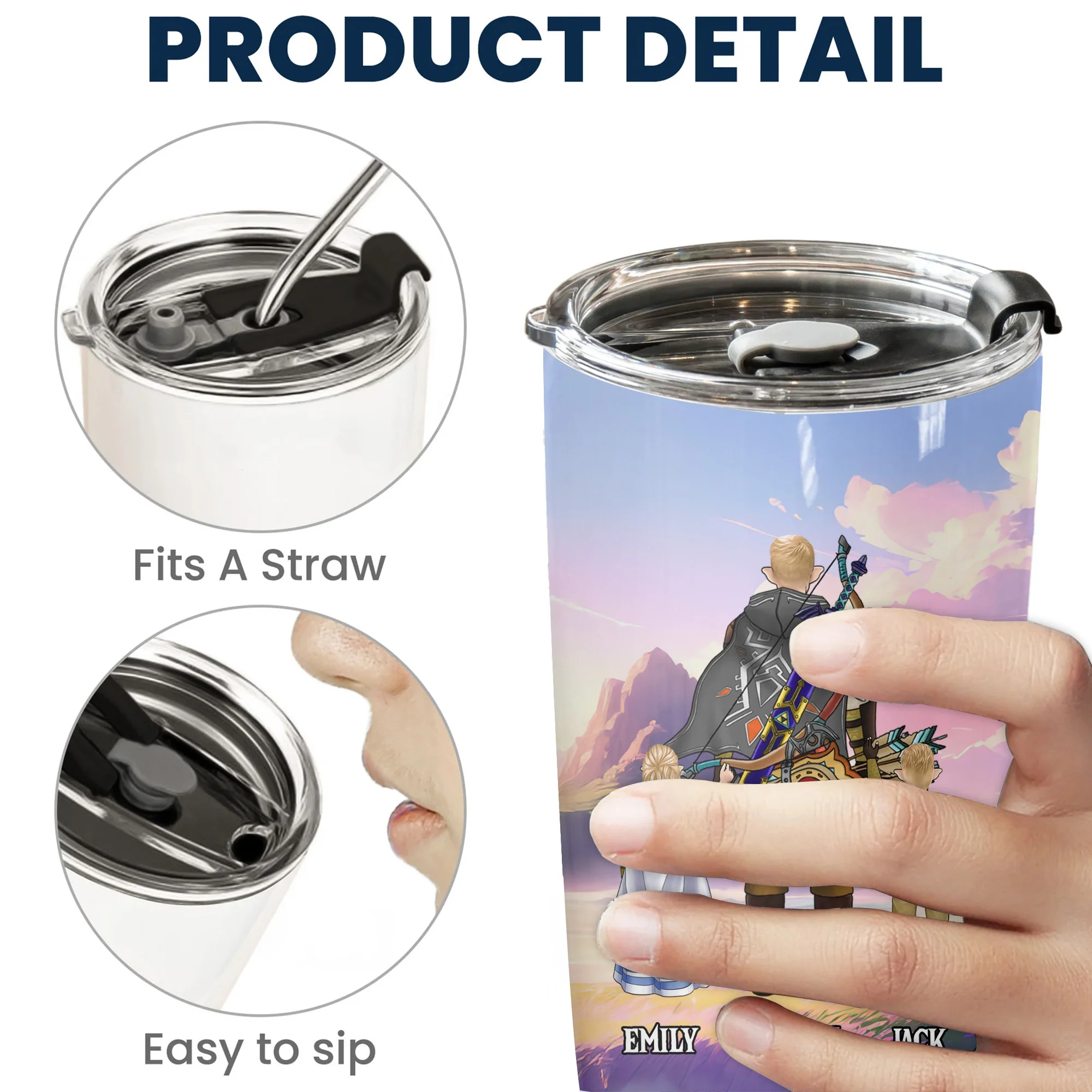 Zelda Dad It's Dangerous To Go Alone, Take Us - Personalized Stainless Steel Tumbler - Gift For Dad, Father's Day | CL07 NA94 - Image 5